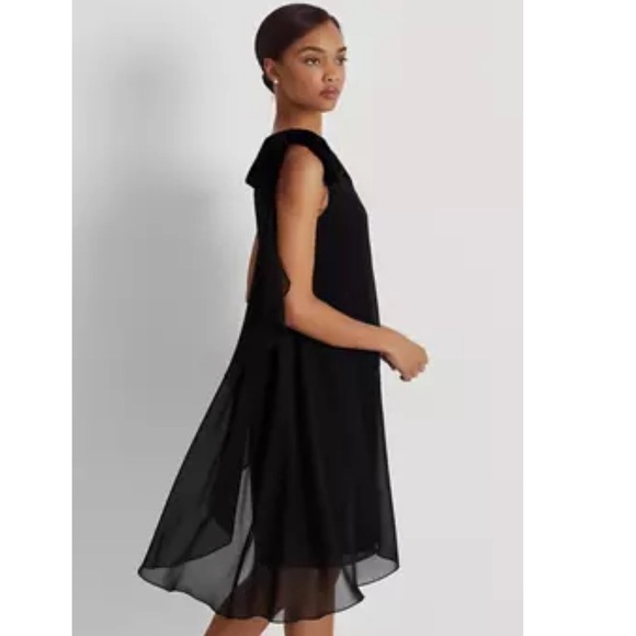 Lauren Ralph Lauren Green Asymmetrical Tie Front Dress NWT! - Picture 3 of 6